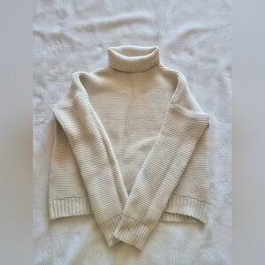 Vince Off White Wool Turtle Neck Knit Sweater Jumper XS